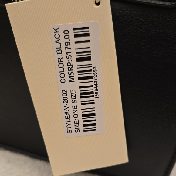 Valentino Orlandi Black Quilted Satchel with Gold Details - Picture 6 of 6